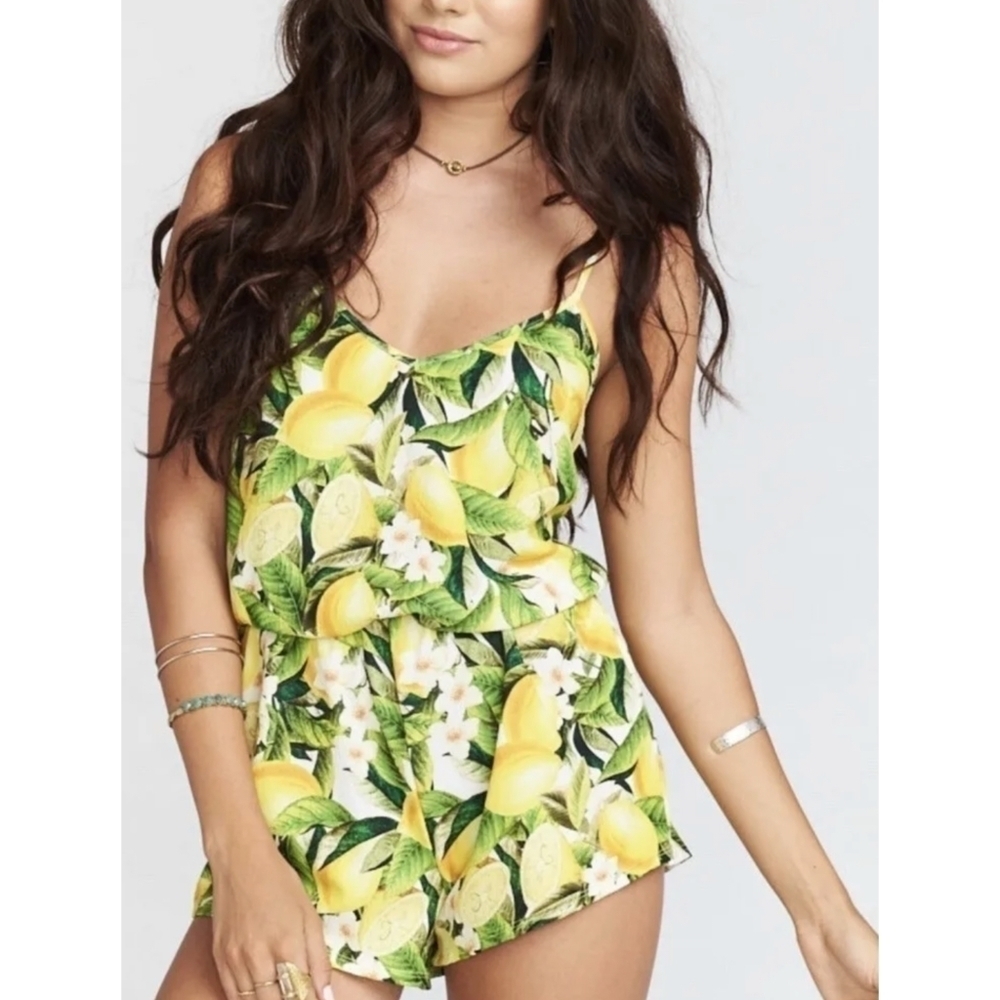 Show Me Your Mumu Rorey Citrus Lemon Romper Size Small